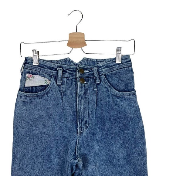 Vintage Bugle Boy Acid Washed Mom Jeans Cropped - Picture 3 of 10